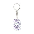 thumbnail image 1 of Wukai Lavender Flowers Print Rectangular Metal Keychain: Sleek and Durable Key Ring for Securely Holding Keys Perfect for Everyday Use, 1 of 5