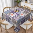 thumbnail image 1 of Wukai Lavender Flowers Waterproof Tablecloth for Kitchen Dining, Fits Square Tables for 2-4 Seats -54"x54", 1 of 7