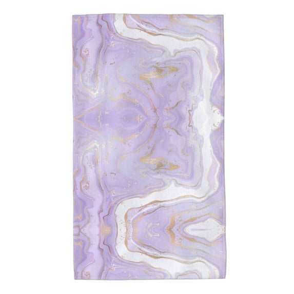 Wukai Lavender Glitter Foil Stripes Lightweight, Quick-Drying Microfiber Towels - Soft and Absorbent for Fitness, Sports, Yoga, Travel, Gym - 2 Pack, Dark Grey