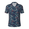 thumbnail image 1 of Wukai Leaves Snowflakes Men’s Polo Shirts,Quick-Dry Athletic Shirt,Classic Fit Shirts-3X-Large, 1 of 8