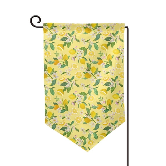 Wukai Lemon (2) Print Garden Flag 12.5x18 Inch Double Sided Sun-resistant Rain-resistant, Wrinkle-resistant Colorfast(Only Flag)
