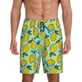 thumbnail image 1 of Wukai Lemon1 Men’s Short Pajama Pants With Pockets Soft Sleep Pj Shorts for Men-, 1 of 6