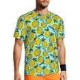 thumbnail image 1 of Wukai Lemon1 Print Men's Short-Sleeved Mesh T-Shirt,Quick-Dry Short Sleeve Workout T-Shirt-XX-Large, 1 of 8