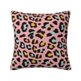 thumbnail image 1 of Wukai Leopard Premium Polyester Fleece Pillow Covers with Hidden Zipper Closure,Luxuriously Soft and Durable-24"x24", 1 of 7