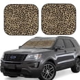 thumbnail image 1 of Wukai Leopard Print-1 Print Windshield Sun Shade, Car Front Window Shades Sunshade Cover Sun Visor Shield Block Automotive Interior Protector Blocks UV Rays-Medium, 1 of 6