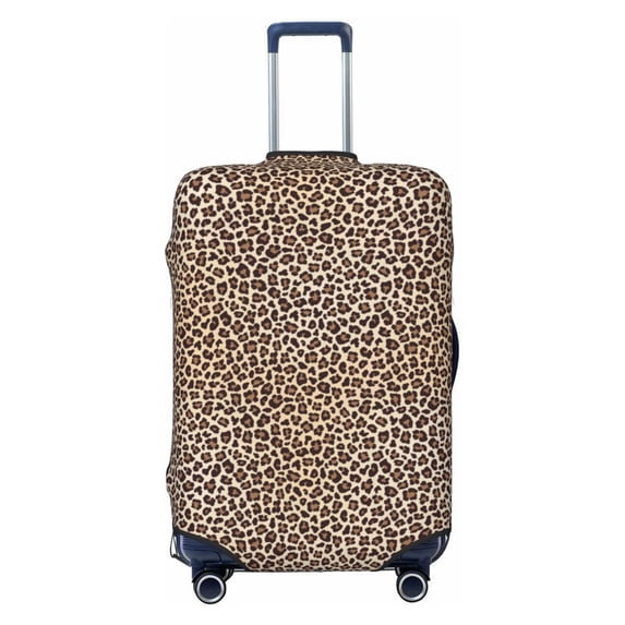Wukai Leopard Print-2 Elastic Luggage Cover: Personalized Protection for Your Suitcase - Fits 19~29-inch, Washable & Durable Travel Companion-Small