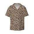 thumbnail image 1 of Wukai Leopard Print-2 Men's Casual Short-Sleeve Button Down Shirt - Lightweight Summer Dress Shirt for Daily Wear-4X-Large, 1 of 1