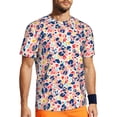 thumbnail image 1 of Wukai Leopard Print (2) Print Men's Short-Sleeved Mesh T-Shirt,Quick-Dry Short Sleeve Workout T-Shirt-Large, 1 of 8