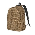 thumbnail image 1 of Wukai Leopard Print Brown Durable Canvas Laptop Backpack,Adjustable Shoulder Straps,Water-Resistant,Large Capacity,Stylish Design, Fits 15-17in Laptops,Unisex for School,Office,Travel-Medium, 1 of 5