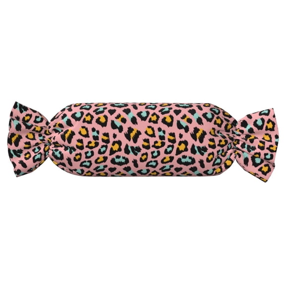 Wukai Leopard Print Candy Pillow Cylindrical Pillows Sofa Pillow Neck Hand Support Pillows Including Insert Lumbar Pillows