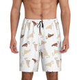 thumbnail image 1 of Wukai Leopard Print Men’s Short Pajama Pants With Pockets Soft Sleep Pj Shorts for Men-, 1 of 6