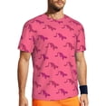 thumbnail image 1 of Wukai Leopard Print Print Men's Short-Sleeved Mesh T-Shirt,Quick-Dry Short Sleeve Workout T-Shirt-Medium, 1 of 8
