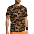 thumbnail image 1 of Wukai Leopard Print Print Men's Short-Sleeved Mesh T-Shirt,Quick-Dry Short Sleeve Workout T-Shirt-XX-Large, 1 of 8