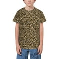 thumbnail image 1 of Wukai Leopard Print Youth Unisex Short Sleeve T-Shirt for Boys, Girls, Teens, and Kids-X-Large, 1 of 7