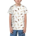 thumbnail image 1 of Wukai Leopard Print Youth Unisex Short Sleeve T-Shirt for Boys, Girls, Teens, and Kids-X-Small, 1 of 7
