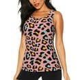 thumbnail image 1 of Wukai Leopard Print &nbsp;Women's Workout Tank Top Mesh Yoga Shirts Athletic Running Tank Tops Athletic Gym Shirts - XX-Large, 1 of 8
