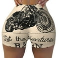 thumbnail image 1 of Wukai Let The Adventure Begin Print Pack Biker Shorts for Women Yoga Workout Gym Running Scrunch Active Shorts-X-Large, 1 of 8