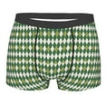 thumbnail image 1 of Wukai Light Green Squares Print Men’s Underwear Breathable Boxer Briefs,&nbsp;Moisture Wicking & Breathable-Medium, 1 of 7