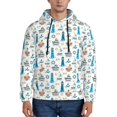 thumbnail image 1 of Wukai Lighthouse And Sea Print Men Hoodies Fleece Sweatshirts Long Sleeve Sweaters Pullover Fall Outfits Winter Clothes-4X-Large, 1 of 7