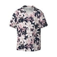 thumbnail image 1 of Wukai Lilies Flowers Men's Casual Short-Sleeve Button Down Shirt - Lightweight Summer Dress Shirt for Daily Wear-XX-Large, 1 of 7