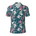 thumbnail image 1 of Wukai Lilies Flowers Men’s Polo Shirts,Quick-Dry Athletic Shirt,Classic Fit Shirts-3X-Large, 1 of 8