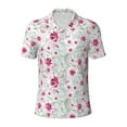 thumbnail image 1 of Wukai Lilies Flowers Men’s Polo Shirts,Quick-Dry Athletic Shirt,Classic Fit Shirts-3X-Large, 1 of 8