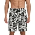 thumbnail image 1 of Wukai Lilies Flowers Men’s Short Pajama Pants With Pockets Soft Sleep Pj Shorts for Men-Small, 1 of 6