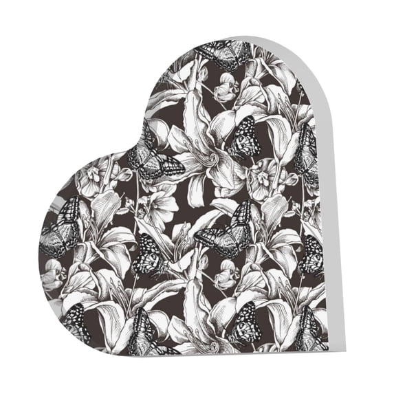 Wukai Lilies Flowers Print Elegant Acrylic Gift Decorations Perfect for Weddings, Birthdays, Anniversaries, and Home Decor