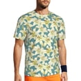thumbnail image 1 of Wukai Lilies Flowers Print Men's Short-Sleeved Mesh T-Shirt,Quick-Dry Short Sleeve Workout T-Shirt-X-Small, 1 of 8