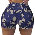 thumbnail image 1 of Wukai Lilies Flowers Print Pack Biker Shorts for Women Yoga Workout Gym Running Scrunch Active Shorts-Small, 1 of 8