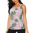 thumbnail image 1 of Wukai Lilies Flowers Print &nbsp;Women's Workout Tank Top Mesh Yoga Shirts Athletic Running Tank Tops Athletic Gym Shirts - Small, 1 of 8