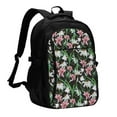 thumbnail image 1 of Wukai Lilies Flowers Travel Laptop Backpack: Business Water-Resistant Bag with USB Charging Port, Ideal College Backpack for Men & Women, 1 of 6