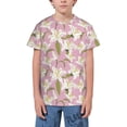 thumbnail image 1 of Wukai Lilies Flowers Youth Unisex Short Sleeve T-Shirt for Boys, Girls, Teens, and Kids-Small, 1 of 7