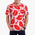 thumbnail image 1 of Wukai Lips Kiss Men’s Polo Shirts Sleeve,Camisas Polo Para Hombre,True Classic Tees Men-XX-Large, 1 of 6