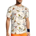 thumbnail image 1 of Wukai Little Birds Print Men's Short-Sleeved Mesh T-Shirt,Quick-Dry Short Sleeve Workout T-Shirt-XX-Large, 1 of 8