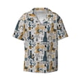 thumbnail image 1 of Wukai Llama and Cactus1 Men's Casual Short-Sleeve Button Down Shirt - Lightweight Summer Dress Shirt for Daily Wear-3X-Large, 1 of 1