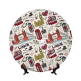 thumbnail image 1 of Wukai London Landmark1 Print Decorative Plate for Display,Bone China Decorative Plate, Ceramic Dinner Plate with Stand, Vertical Ceramic Plate-10in, 1 of 6