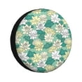 thumbnail image 1 of Wukai Lotus Flower1 Print Spare Tire Cover for RV Trailer,Waterproof PVC Faux Leather Wheel Cover Fit for Truck,Trailer,RV,SUV,Camper and Most Vehicle-17 inch, 1 of 6