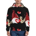 thumbnail image 1 of Wukai Love Gnomes Print Men Hoodies Fleece Sweatshirts Long Sleeve Sweaters Pullover Fall Outfits Winter Clothes-3X-Large, 1 of 7