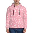 thumbnail image 1 of Wukai Love Print Men Hoodies Fleece Sweatshirts Long Sleeve Sweaters Pullover Fall Outfits Winter Clothes-XX-Large, 1 of 7