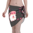 thumbnail image 1 of Wukai Love You Mom Women’s Short Sarongs Beach Wrap Bikini Bottom Short Skirt Chiffon Scarf for Swimwear, 1 of 4