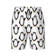 thumbnail image 1 of Wukai Lovely Penguin Print Teen Beach Trunks with Compression Liner Swimsuit Quick Dry Beach Sports Shorts with Pocket -, 1 of 8