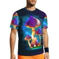 thumbnail image 1 of Wukai Magic Mushrooms ,Fireflies Print Men's Short-Sleeved Mesh T-Shirt,Quick-Dry Short Sleeve Workout T-Shirt-3X-Large, 1 of 8