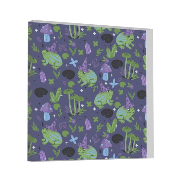 Wukai Magic Toads in Hats Print Elegant Acrylic Gift Decorations Perfect for Weddings, Birthdays, Anniversaries, and Home Decor