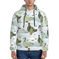 thumbnail image 1 of Wukai Mallard Ducks Wild Birds Print Men Hoodies Fleece Sweatshirts Long Sleeve Sweaters Pullover Fall Outfits Winter Clothes-4X-Large, 1 of 7