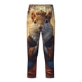 thumbnail image 1 of Wukai Maple Leaf Meditating Squirrel Print Teenagers' Pajama Pant Sleep Pajama Lounge Pant PJ Bottoms with Pockets and Button Fly(Available in Big & Tall)-Small, 1 of 6