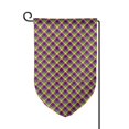 thumbnail image 1 of Wukai Mardi Gras Plaid Print Garden Flag 12.5x18 Inch Double Sided Sun-resistant Rain-resistant, Wrinkle-resistant Colorfast(Only Flag), 1 of 7