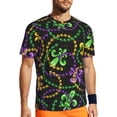 thumbnail image 1 of Wukai Mardi Gras6 Print Men's Short-Sleeved Mesh T-Shirt,Quick-Dry Short Sleeve Workout T-Shirt-4X-Large, 1 of 8