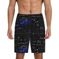 thumbnail image 1 of Wukai Mathematica Science Men’s Short Pajama Pants With Pockets Soft Sleep Pj Shorts for Men-, 1 of 6