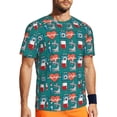thumbnail image 1 of Wukai Medical Elements Print Men's Short-Sleeved Mesh T-Shirt,Quick-Dry Short Sleeve Workout T-Shirt-X-Small, 1 of 8